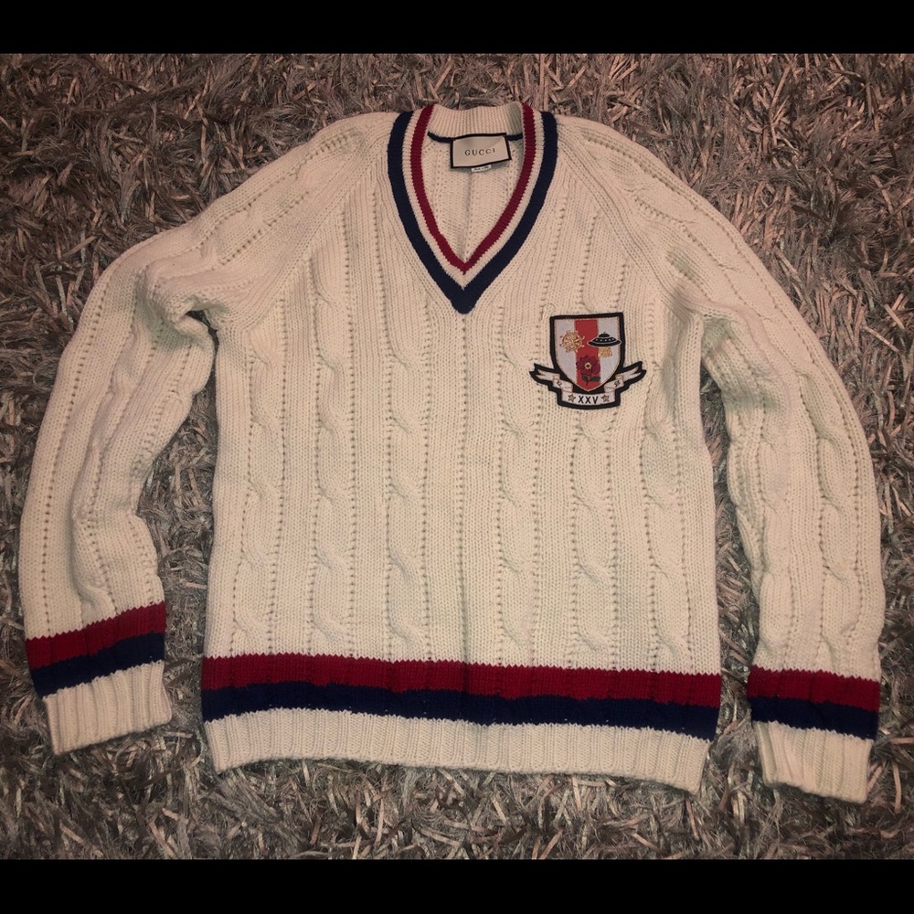 Gucci Mens XL Cable Knit Sweater